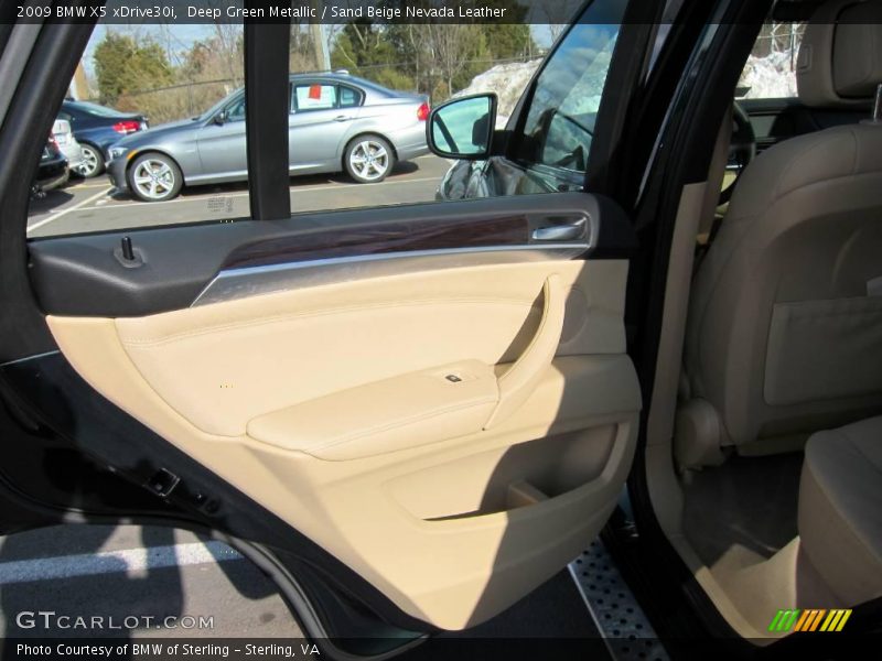 Deep Green Metallic / Sand Beige Nevada Leather 2009 BMW X5 xDrive30i