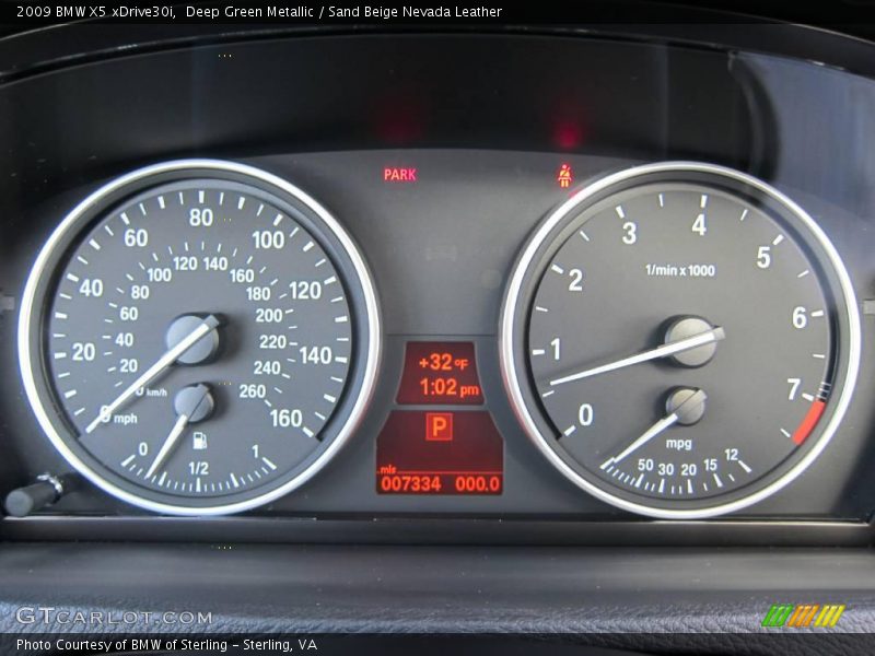 Deep Green Metallic / Sand Beige Nevada Leather 2009 BMW X5 xDrive30i