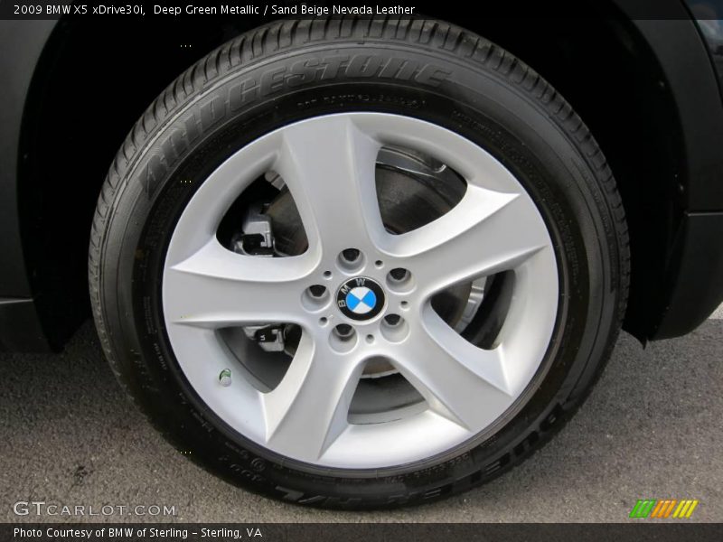 Deep Green Metallic / Sand Beige Nevada Leather 2009 BMW X5 xDrive30i