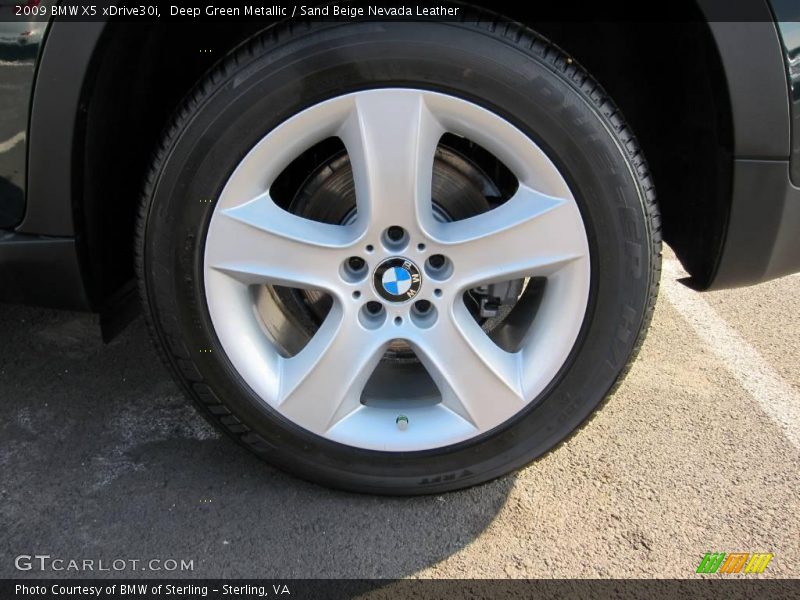 Deep Green Metallic / Sand Beige Nevada Leather 2009 BMW X5 xDrive30i