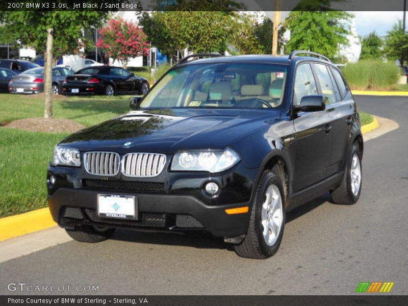 Jet Black / Sand Beige 2007 BMW X3 3.0si