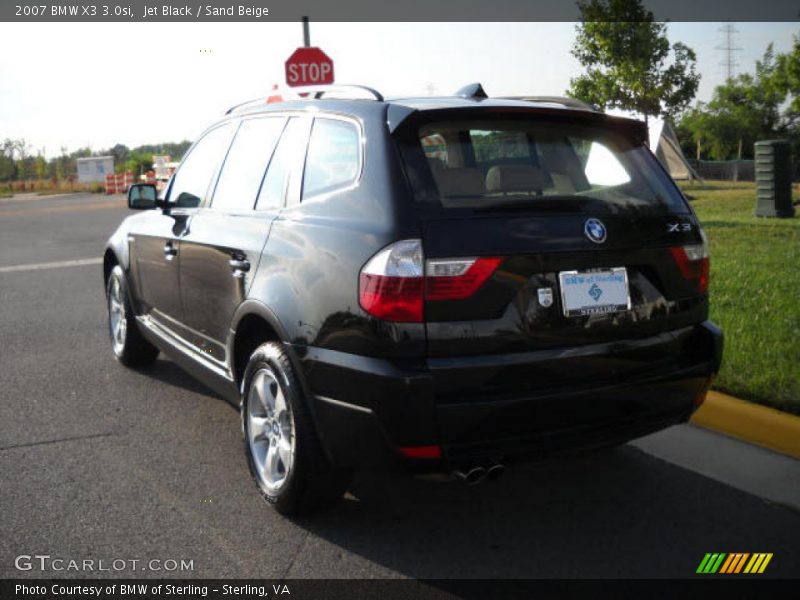 Jet Black / Sand Beige 2007 BMW X3 3.0si