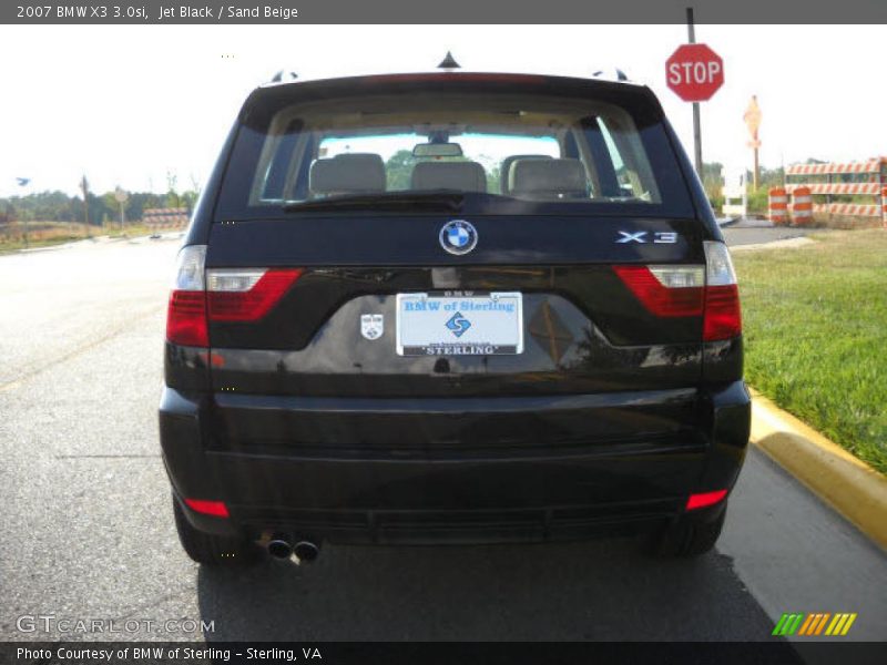 Jet Black / Sand Beige 2007 BMW X3 3.0si