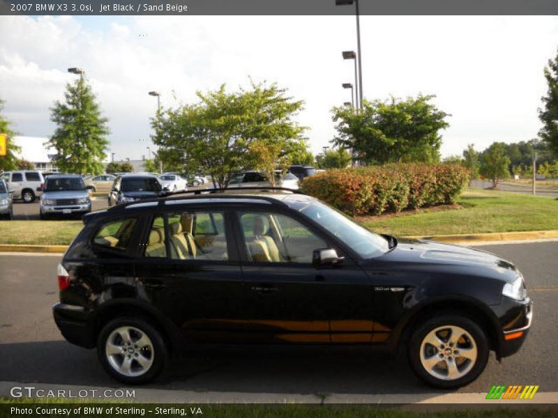 Jet Black / Sand Beige 2007 BMW X3 3.0si