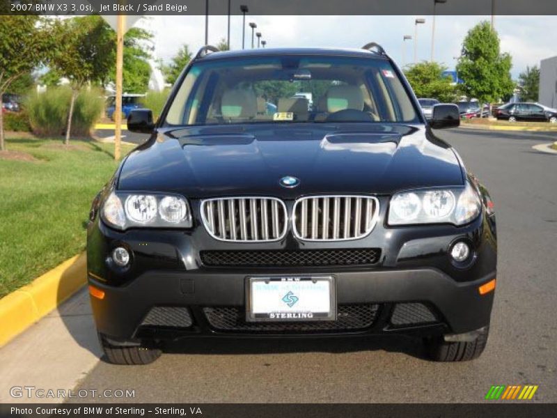 Jet Black / Sand Beige 2007 BMW X3 3.0si