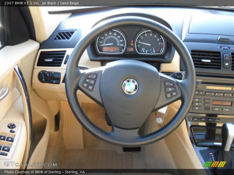 Jet Black / Sand Beige 2007 BMW X3 3.0si