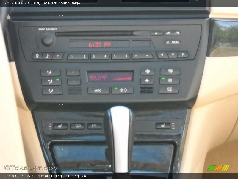 Jet Black / Sand Beige 2007 BMW X3 3.0si