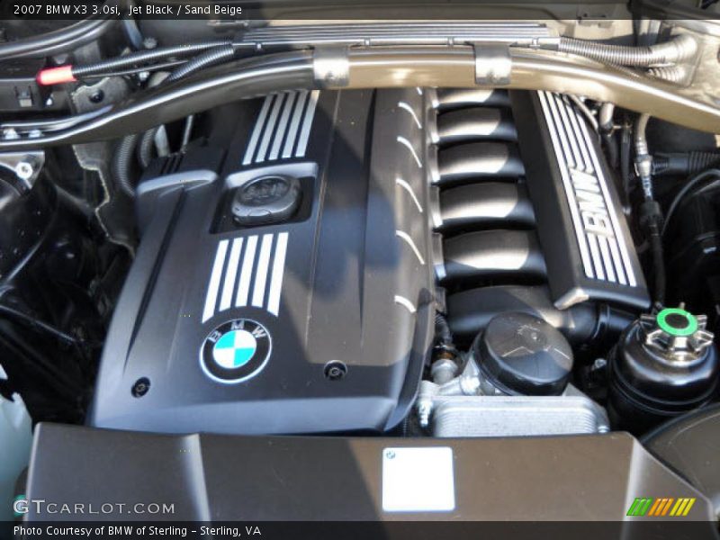 Jet Black / Sand Beige 2007 BMW X3 3.0si