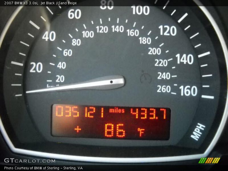 Jet Black / Sand Beige 2007 BMW X3 3.0si