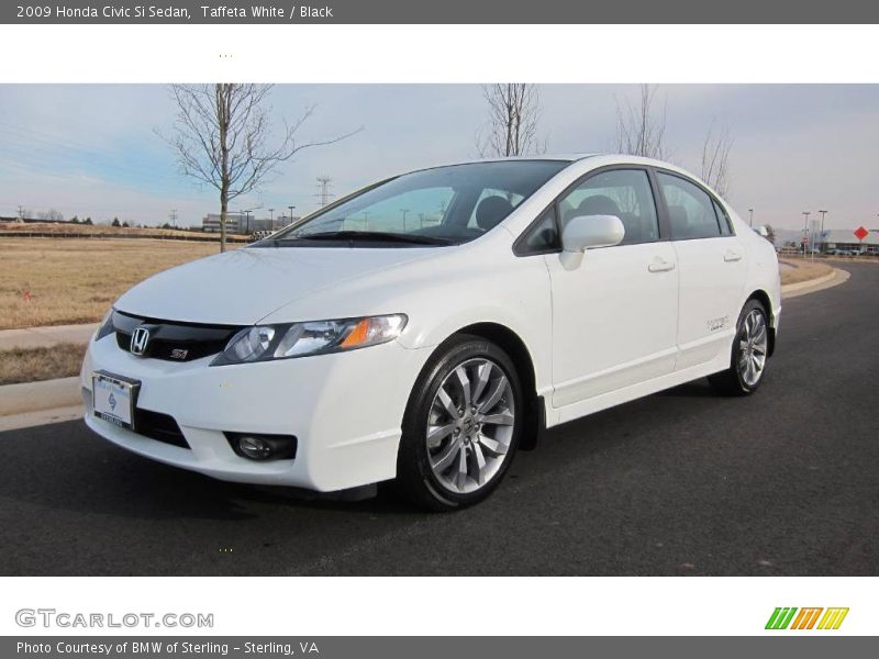Taffeta White / Black 2009 Honda Civic Si Sedan
