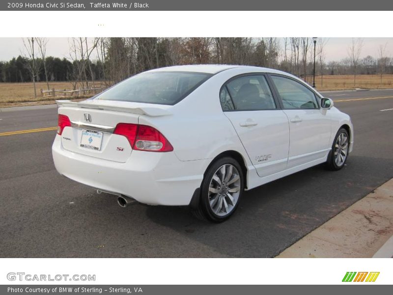 Taffeta White / Black 2009 Honda Civic Si Sedan