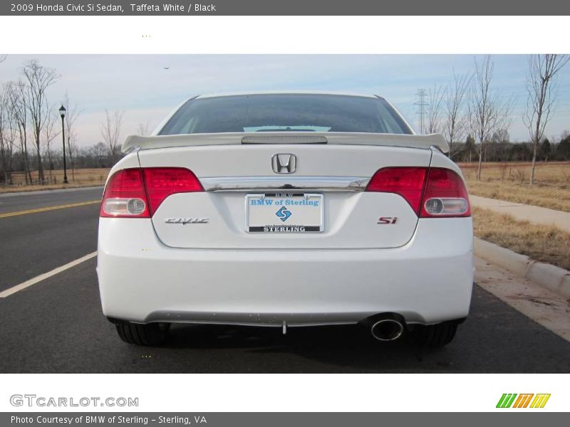 Taffeta White / Black 2009 Honda Civic Si Sedan