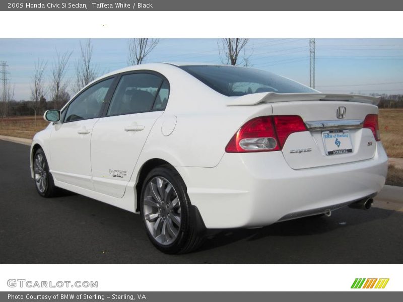 Taffeta White / Black 2009 Honda Civic Si Sedan