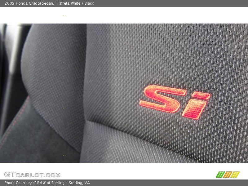 Taffeta White / Black 2009 Honda Civic Si Sedan