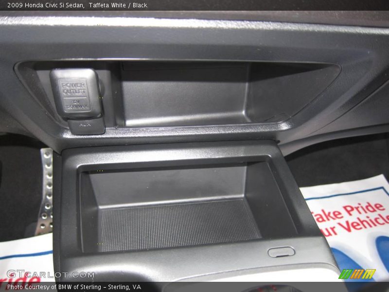 Taffeta White / Black 2009 Honda Civic Si Sedan
