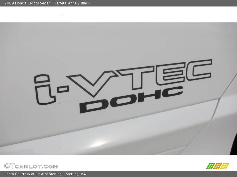 Taffeta White / Black 2009 Honda Civic Si Sedan