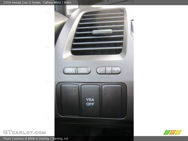 Taffeta White / Black 2009 Honda Civic Si Sedan