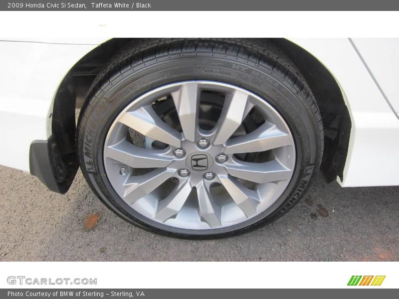 Taffeta White / Black 2009 Honda Civic Si Sedan