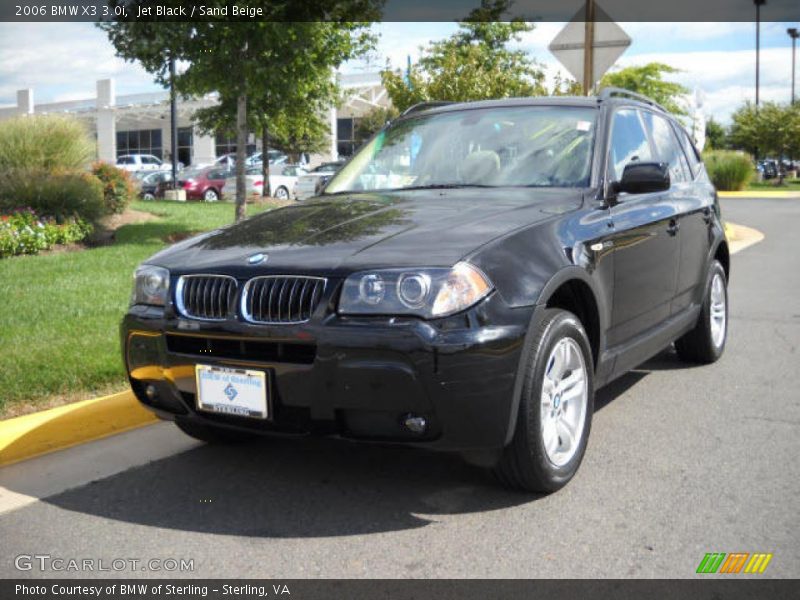 Jet Black / Sand Beige 2006 BMW X3 3.0i