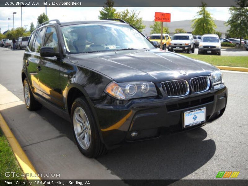 Jet Black / Sand Beige 2006 BMW X3 3.0i