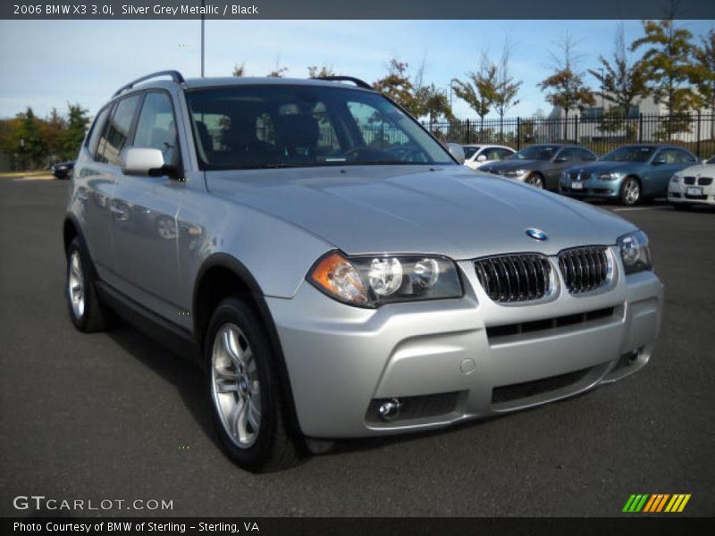 Silver Grey Metallic / Black 2006 BMW X3 3.0i