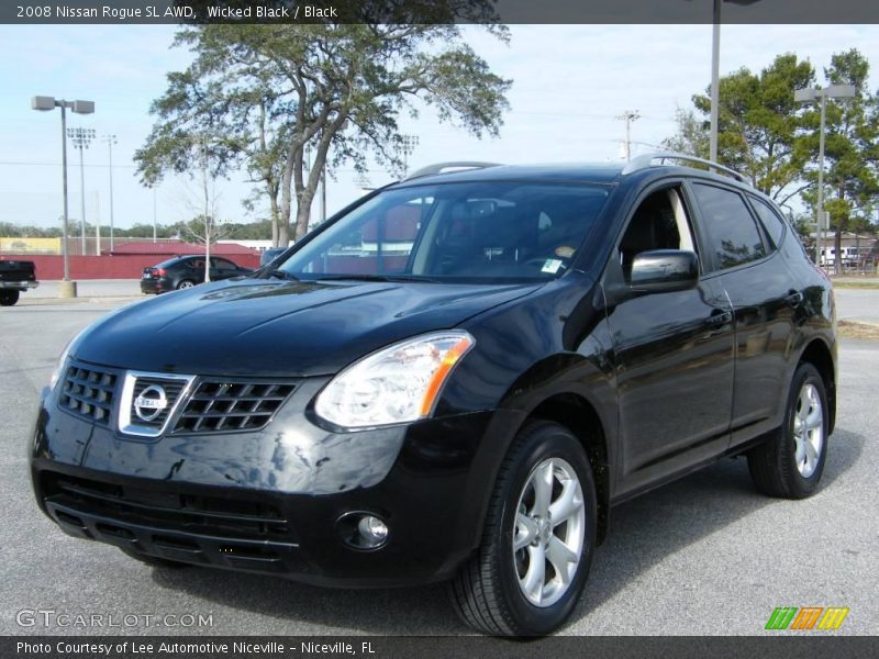 Wicked Black / Black 2008 Nissan Rogue SL AWD