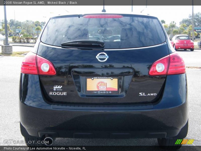 Wicked Black / Black 2008 Nissan Rogue SL AWD