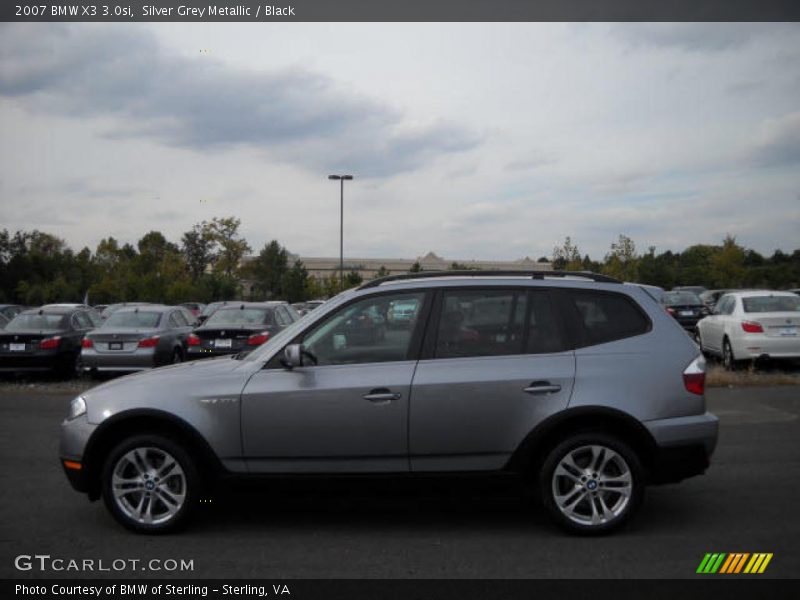 Silver Grey Metallic / Black 2007 BMW X3 3.0si