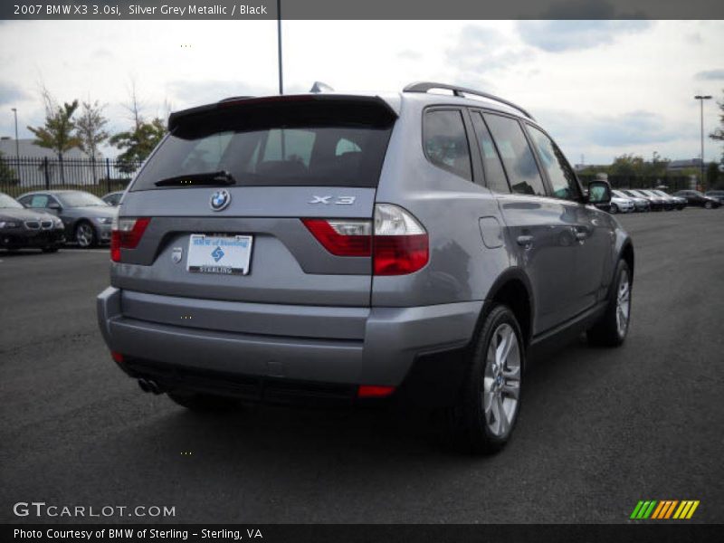 Silver Grey Metallic / Black 2007 BMW X3 3.0si