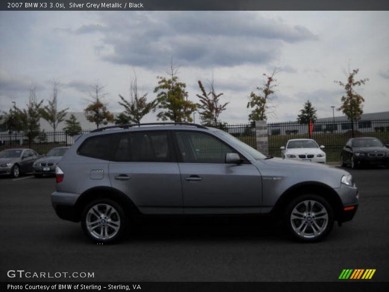 Silver Grey Metallic / Black 2007 BMW X3 3.0si