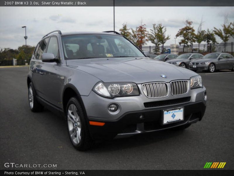 Silver Grey Metallic / Black 2007 BMW X3 3.0si