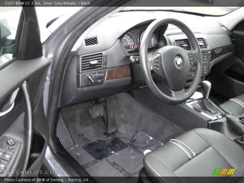 Silver Grey Metallic / Black 2007 BMW X3 3.0si