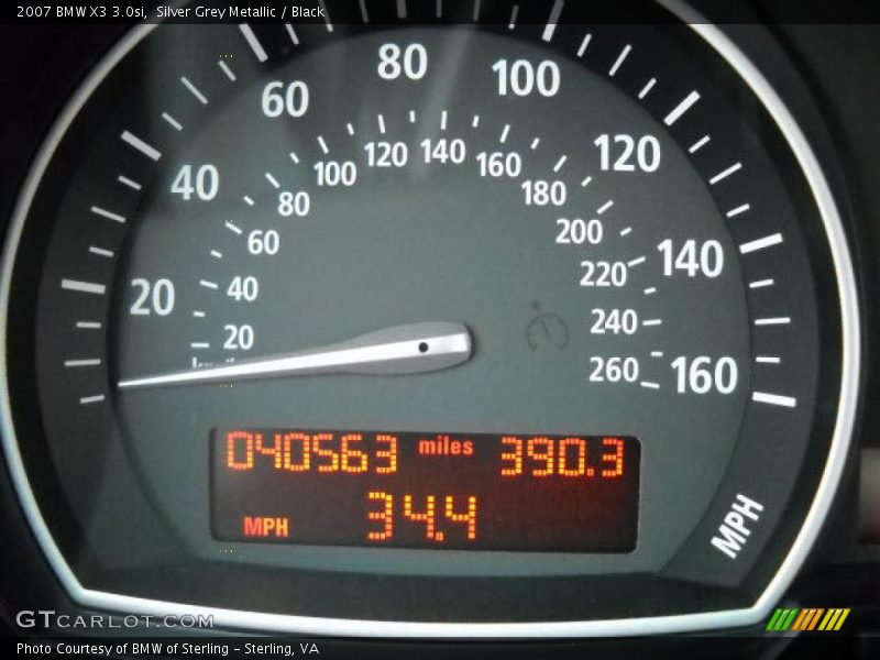 Silver Grey Metallic / Black 2007 BMW X3 3.0si