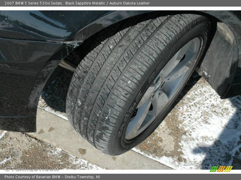 Black Sapphire Metallic / Auburn Dakota Leather 2007 BMW 5 Series 530xi Sedan