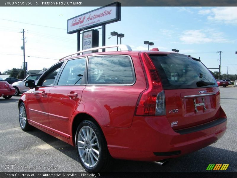 Passion Red / Off Black 2008 Volvo V50 T5