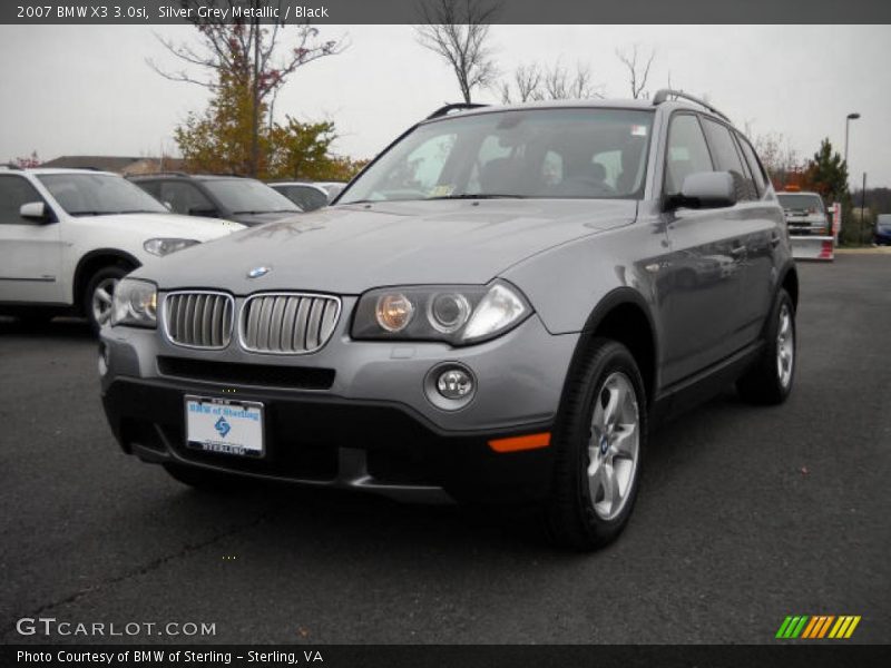 Silver Grey Metallic / Black 2007 BMW X3 3.0si