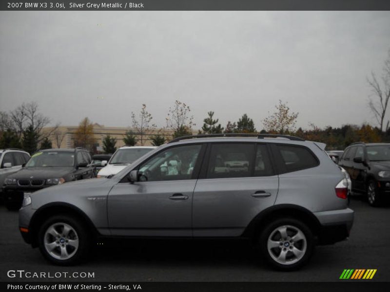 Silver Grey Metallic / Black 2007 BMW X3 3.0si