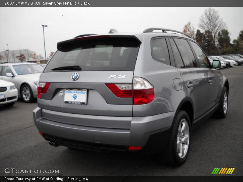 Silver Grey Metallic / Black 2007 BMW X3 3.0si