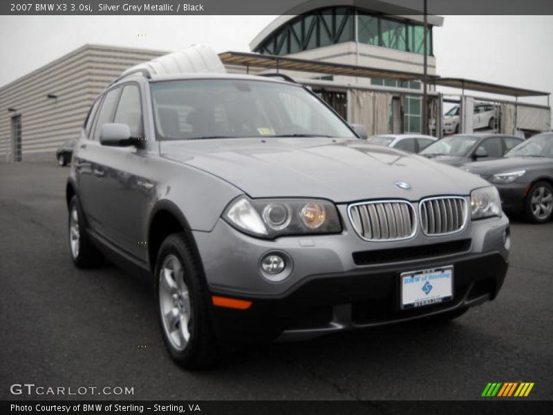 Silver Grey Metallic / Black 2007 BMW X3 3.0si