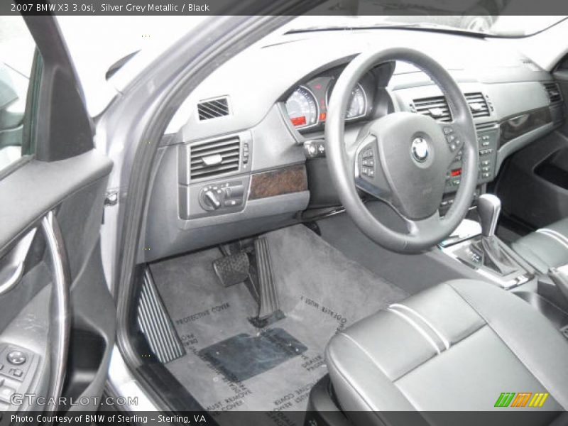 Silver Grey Metallic / Black 2007 BMW X3 3.0si