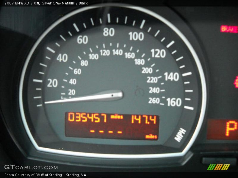 Silver Grey Metallic / Black 2007 BMW X3 3.0si
