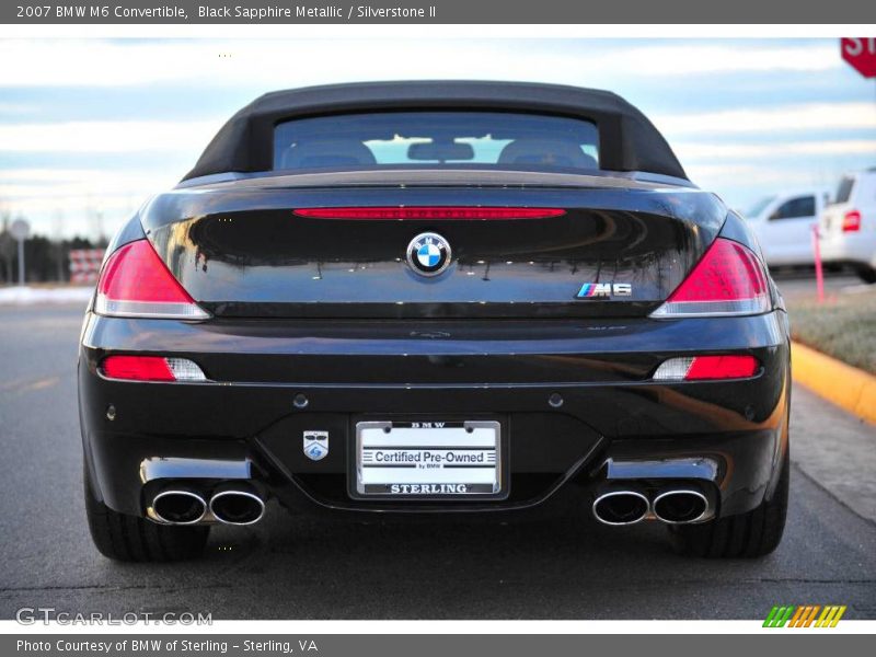 Black Sapphire Metallic / Silverstone II 2007 BMW M6 Convertible