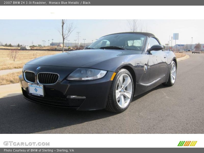 Monaco Blue Metallic / Black 2007 BMW Z4 3.0i Roadster