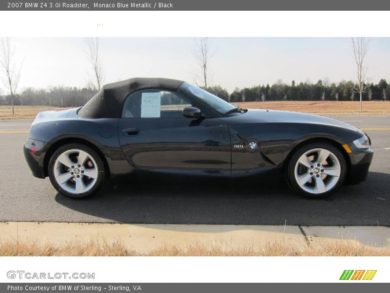 Monaco Blue Metallic / Black 2007 BMW Z4 3.0i Roadster