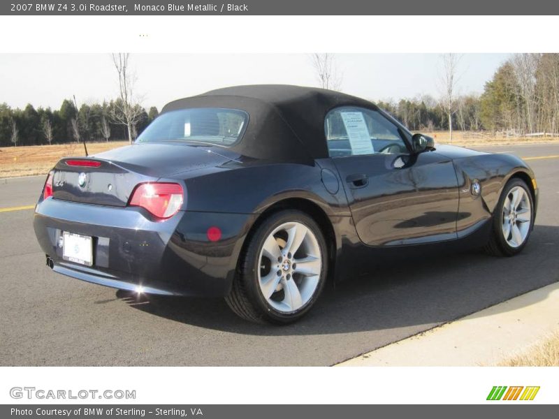 Monaco Blue Metallic / Black 2007 BMW Z4 3.0i Roadster