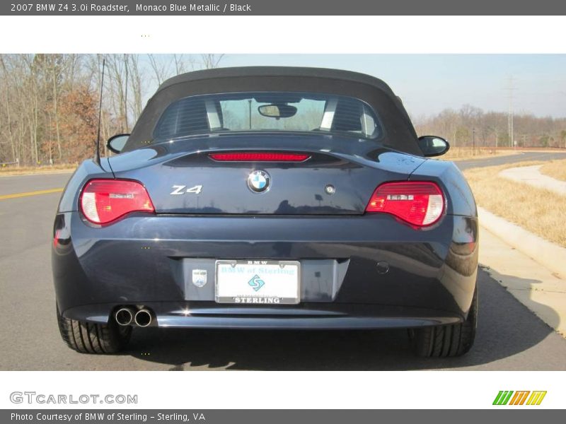 Monaco Blue Metallic / Black 2007 BMW Z4 3.0i Roadster