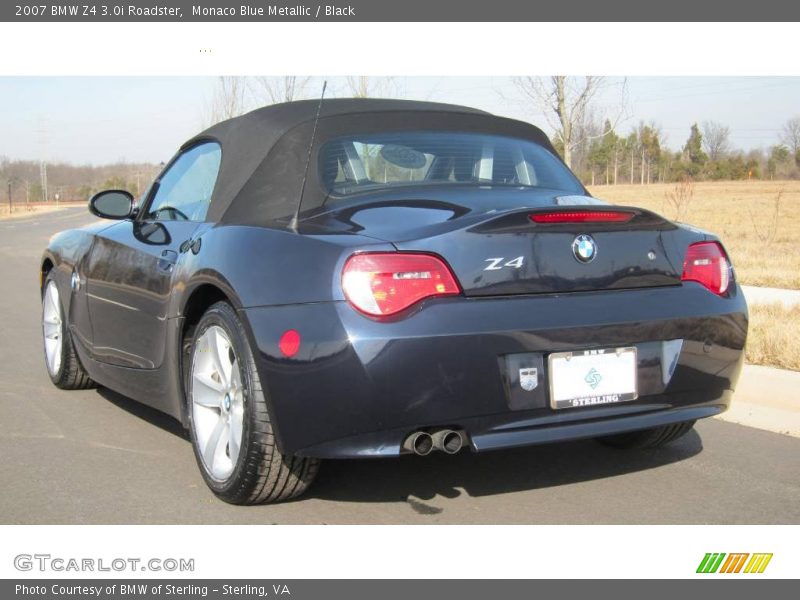 Monaco Blue Metallic / Black 2007 BMW Z4 3.0i Roadster