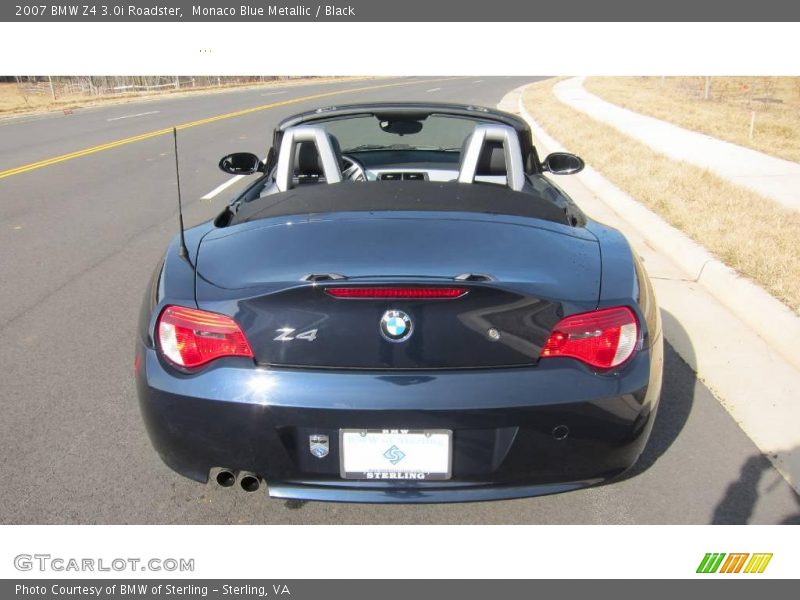 Monaco Blue Metallic / Black 2007 BMW Z4 3.0i Roadster