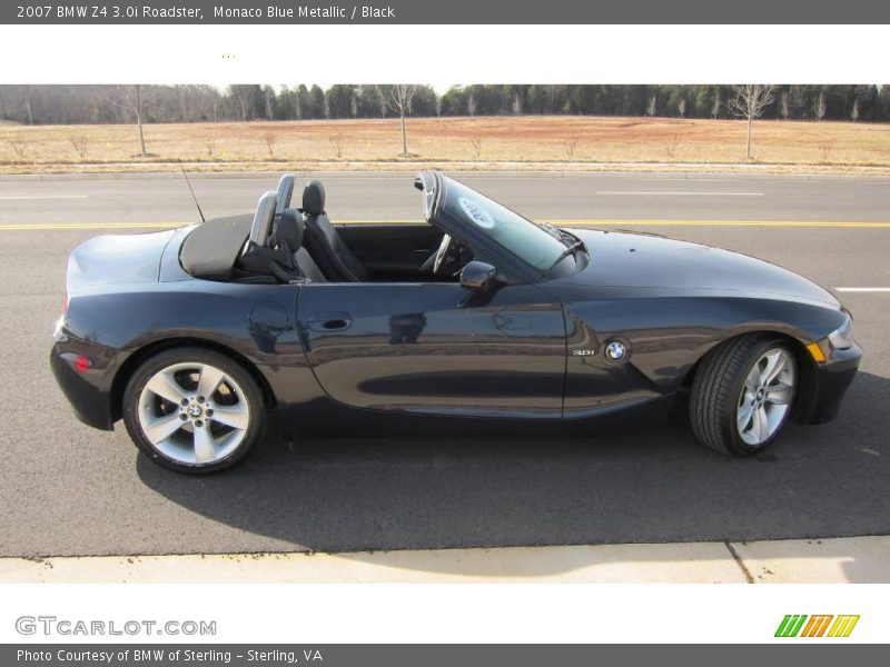 Monaco Blue Metallic / Black 2007 BMW Z4 3.0i Roadster
