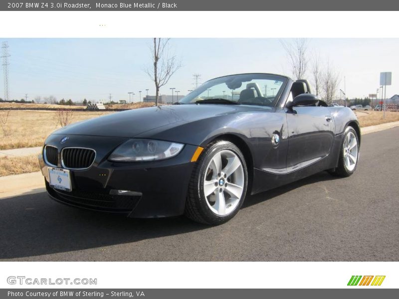 Monaco Blue Metallic / Black 2007 BMW Z4 3.0i Roadster